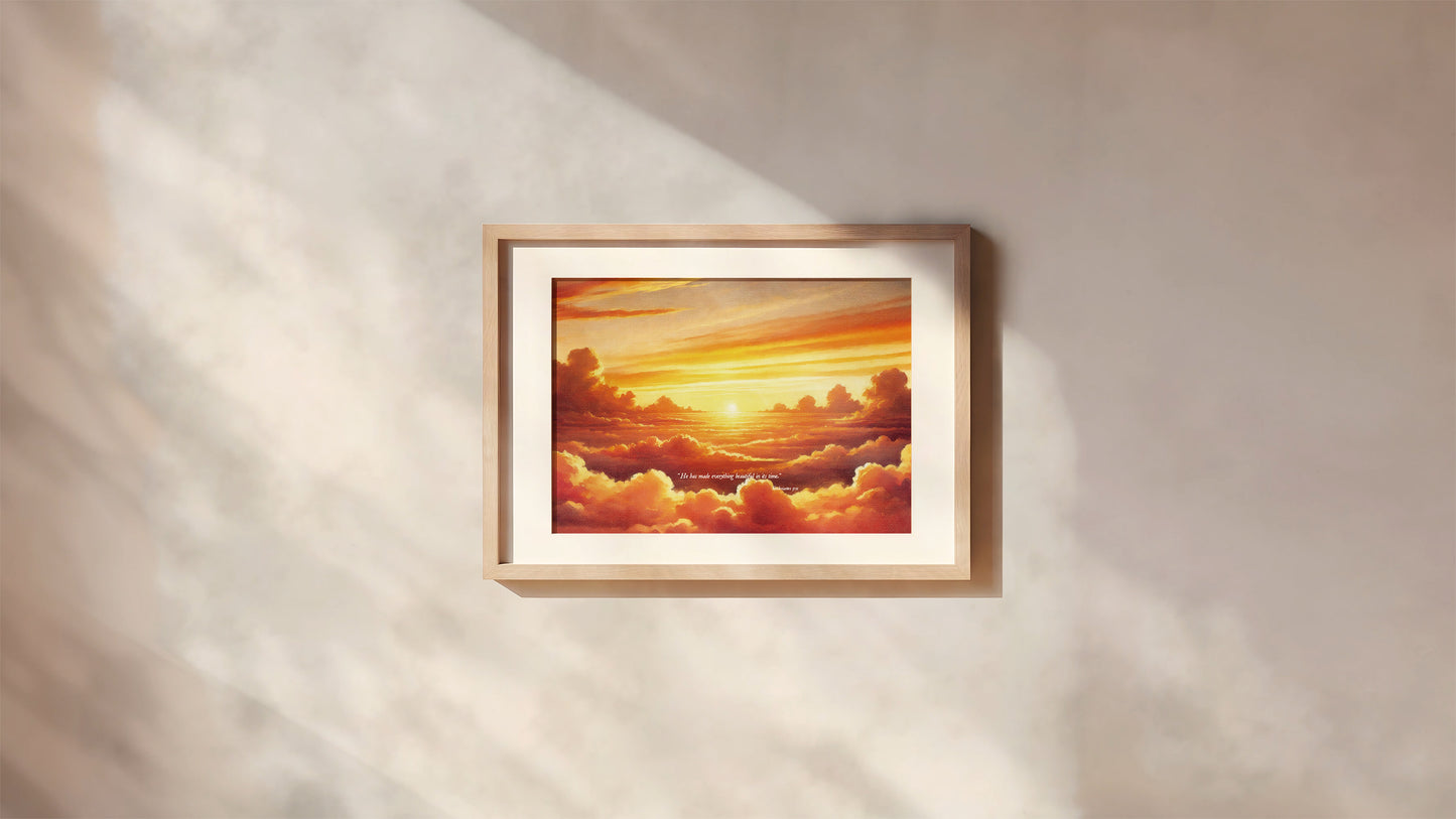 Ecclesiastes 3:11 Christian wall art Biblical wall art Scripture wall art