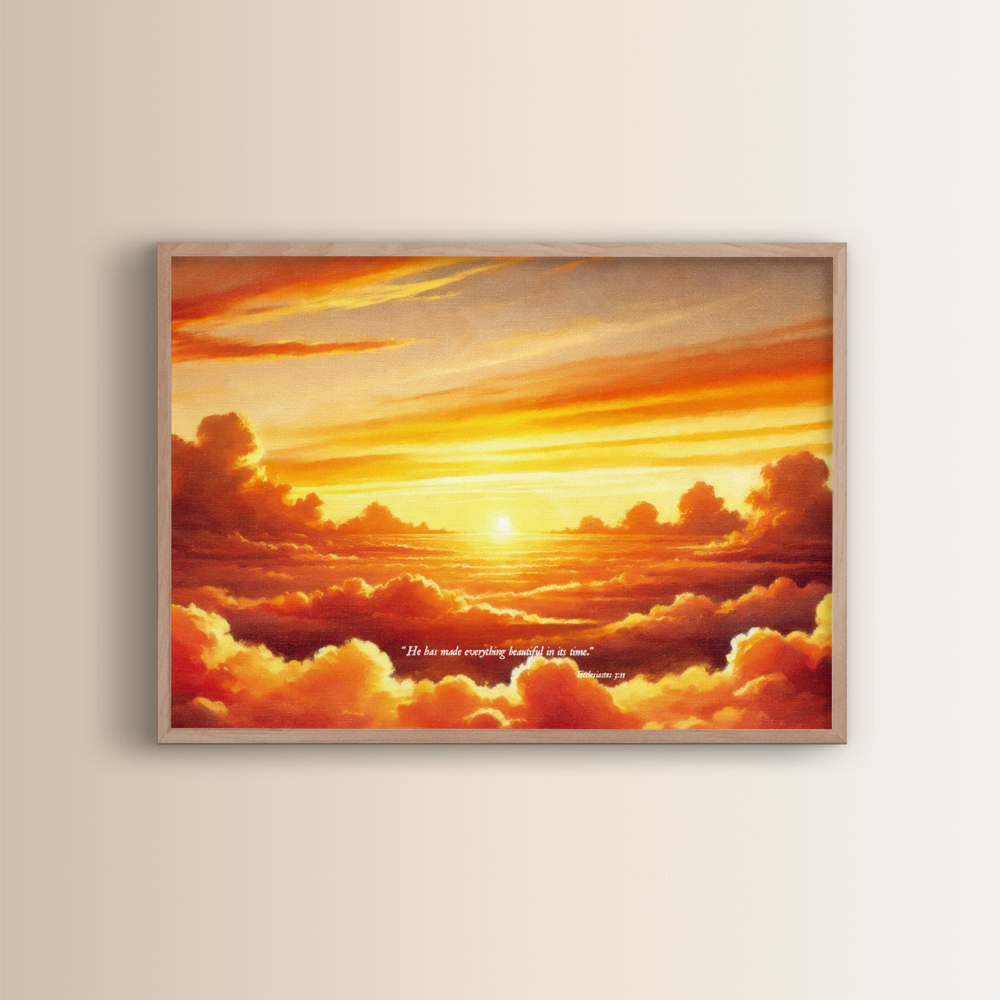 Ecclesiastes 3:11 Christian wall art Biblical wall art Scripture wall art