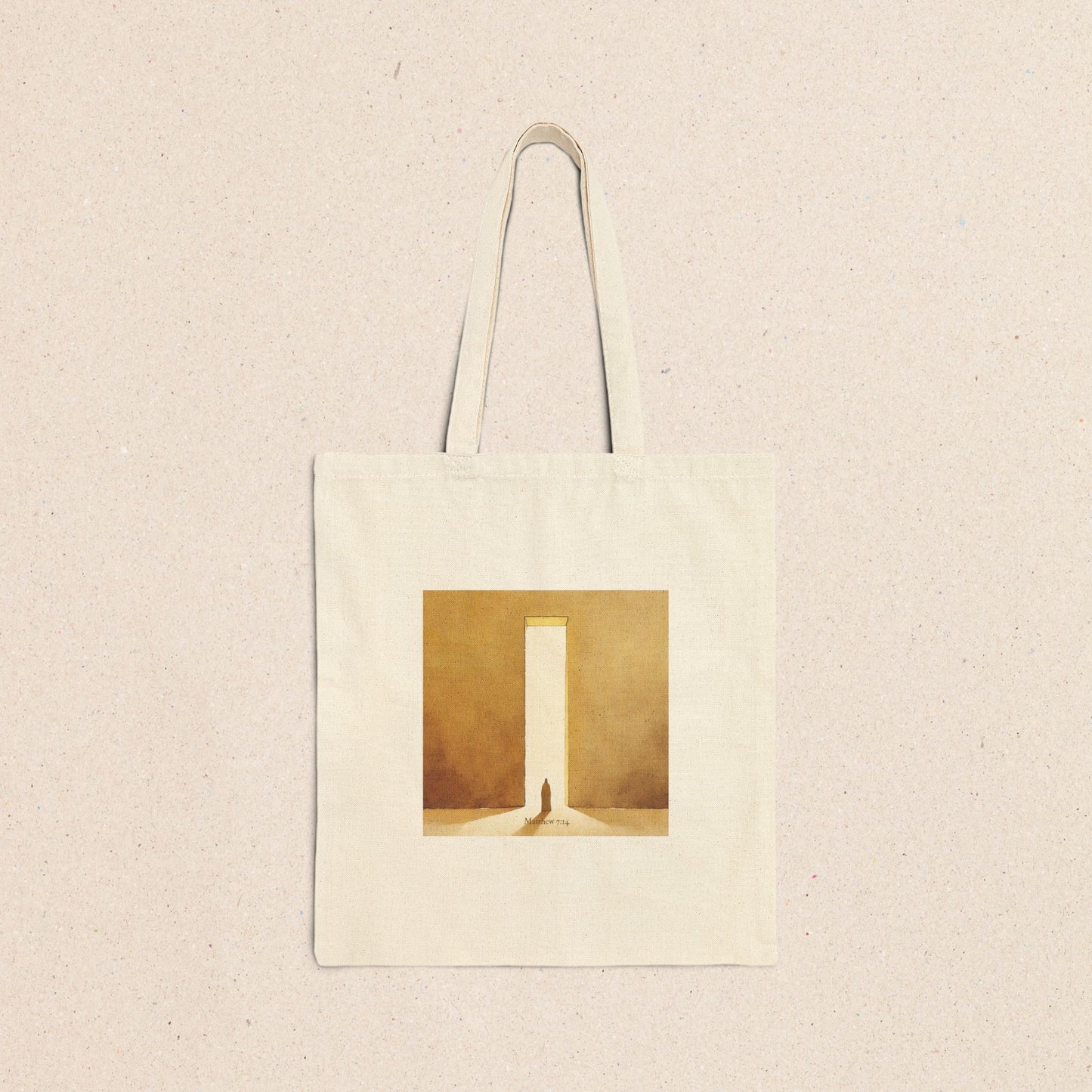 The Narrow Gate with Scripture Tote Bag | Matthew 7:13-14 |