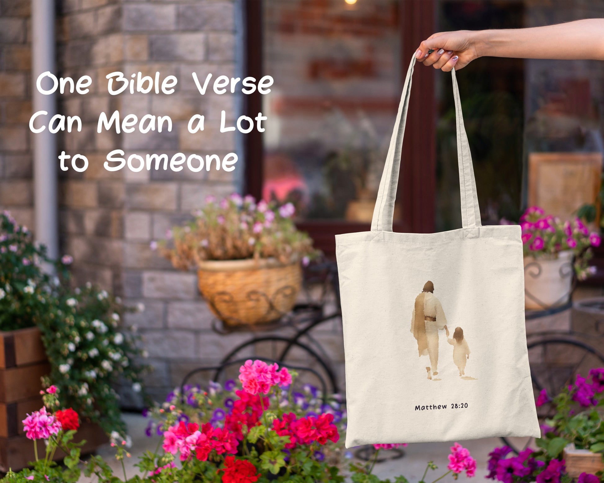 Wildflower Christian Tote Bag, Luke 12 Bible Verse Bag, Christian Bag, God Tote  Bag, Jesus Tote Bag, Faith Tote Bag, Christian Woman Gift 