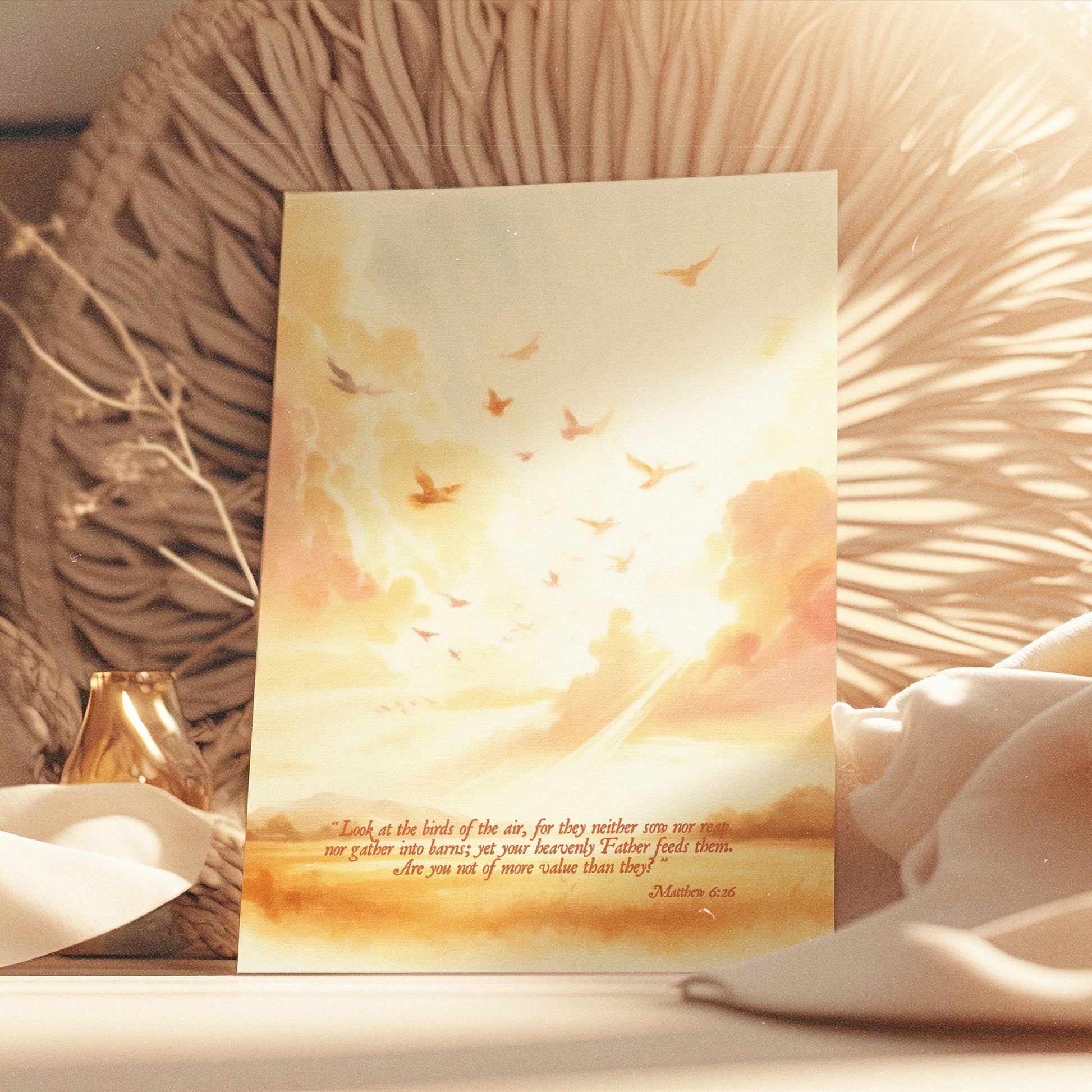 look at the birds wall art Christian home decor Biblical wall art Scripture wall art
