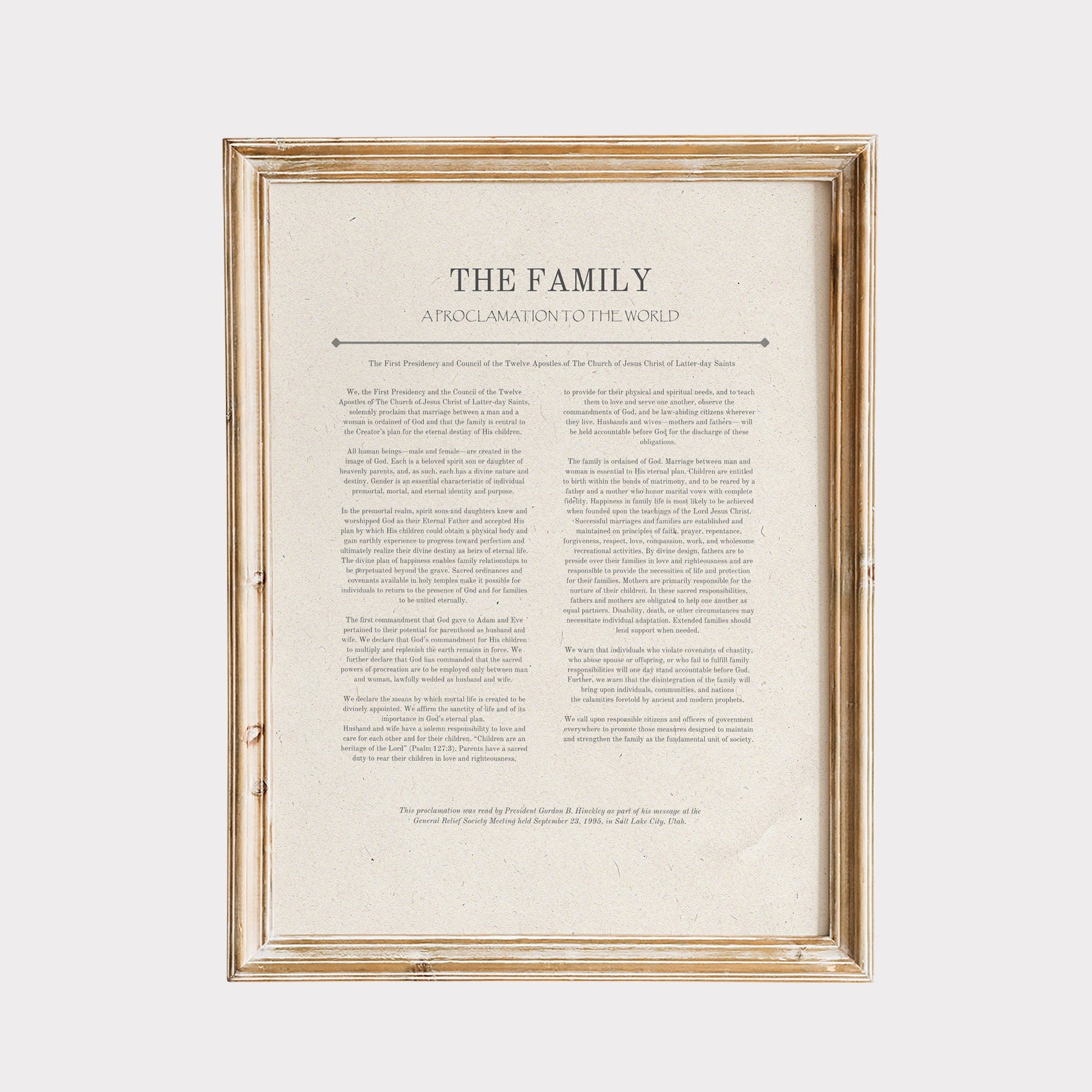 The Family: A Proclamation to the World