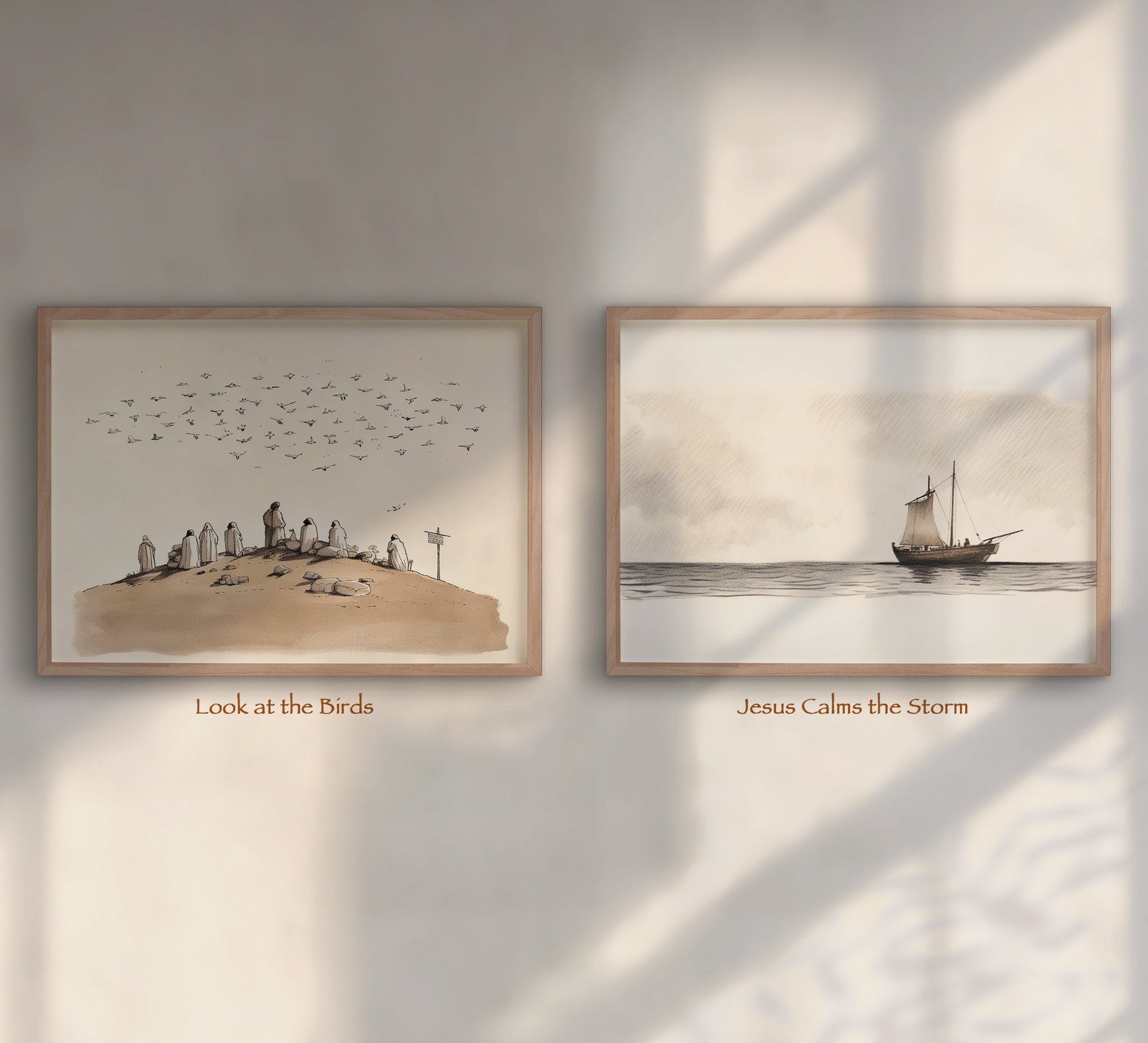 Child of God Christian Wall Art Christian Wall Decor Christian Home Decor Christian gifts for women and men Jesus Decor God Decor Christmas Decor Christmas gifts for women Bible Wall Art Christian Art Gift • Jesus Heals the Bleeding Woman • Look at the Birds • Jesus Calms the Storm • Jesus Leaves the 99