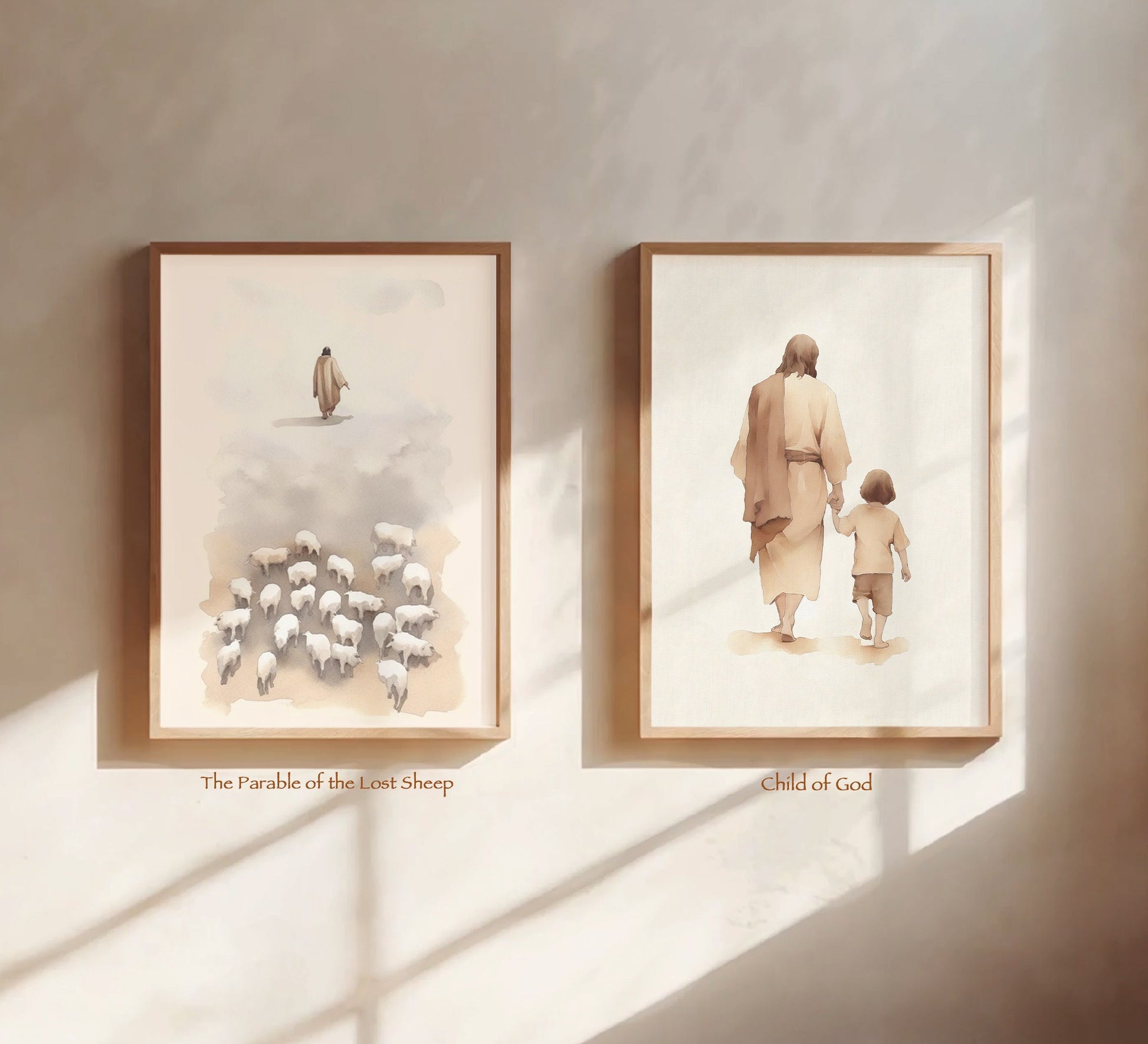 Child of God Christian Wall Art Christian Wall Decor Christian Home Decor Christian gifts for women and men Jesus Decor God Decor Christmas Decor Christmas gifts for women Bible Verse Wall Art Scripture Wall Art The parable of the Lost Sheep
